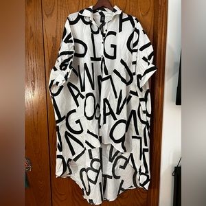 High-low cotton dress plus size